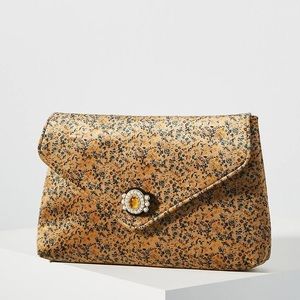 Anthropologie Francesca velvet crossbody clutch